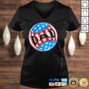 VLadies Proud baseball dad American flag baseball softball shirt