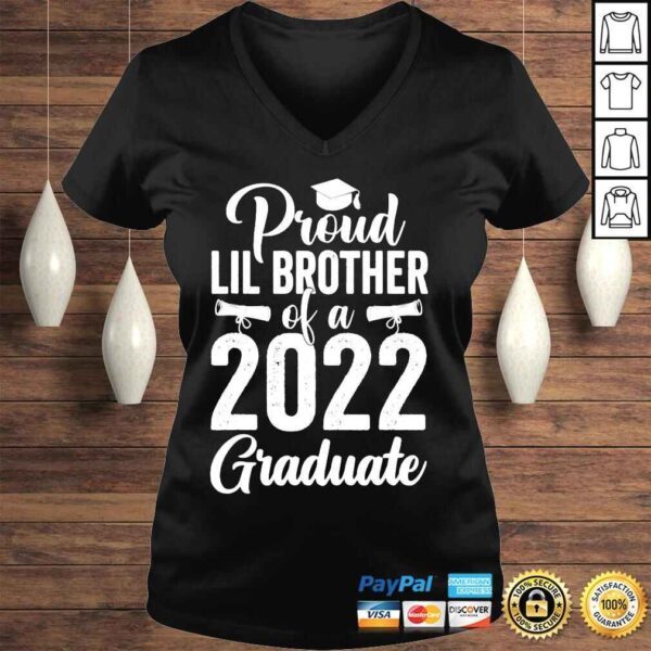 Proud little brother of 2022 graduation class 2022 graduate shirt - Image 2