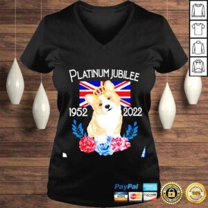 VLadies Queen Elizabeths Platinum Jubilee Party Outfit 19522022 Union Jack Flag Corgi shirt