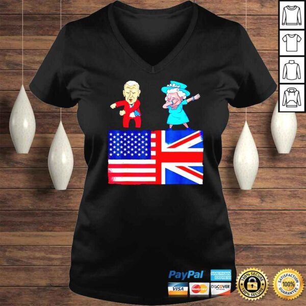 Queen II Dabbing Elizabeth British Flag And Joe Biden Flossing TShirt - Image 2