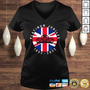 VLadies Queen Platinum Jubilee British Flag 70 Year Celebration Shirt