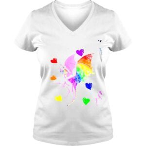 VLadies Rainbow Dragon for girls LGBT Pride shirt