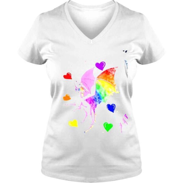 Rainbow Dragon for girls LGBT Pride shirt - Image 2