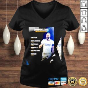 VLadies Real Madrid Champions League 2021 2022 Top Scorers Karim Benzema Top 1 15 goals poster shirt