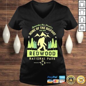 VLadies Remember this forest is home of the bigfoot redwood national park shirt