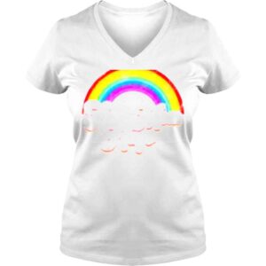 VLadies Retro Vintage Free Mom Hugs Rainbow LGBTQ shirt