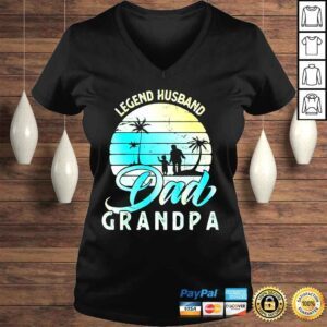 VLadies Retro fathers day dad the legend husband dad grandpa shirt