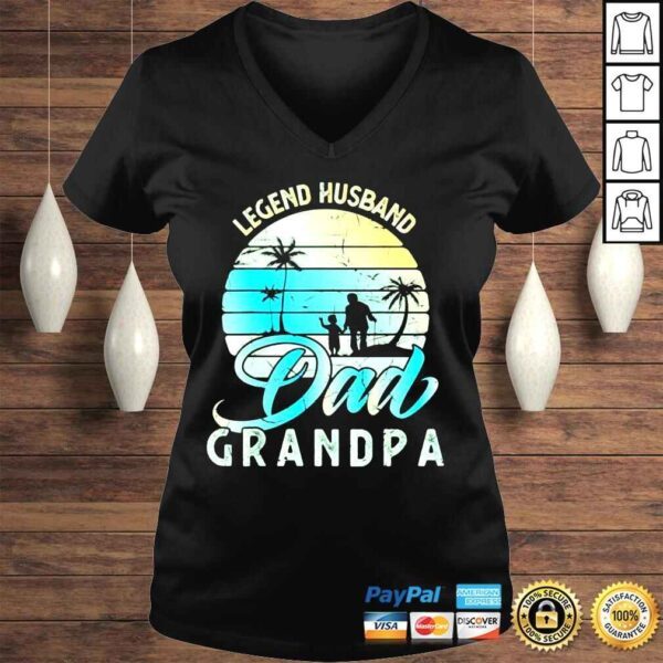 Retro fathers day dad the legend husband dad grandpa shirt - Image 2