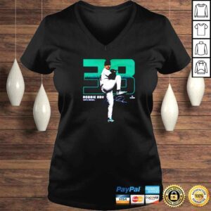 VLadies Robbie Ray Seattle Outline Baseball Signatures Shirt