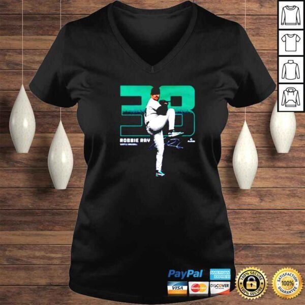 Robbie Ray Seattle Outline Baseball Signatures Shirt - Image 2