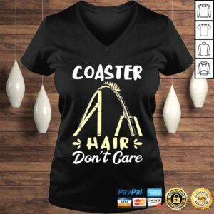 VLadies Roller Coaster Hair Don�t Care Messy Hair Thrillseeker Joy Shirt