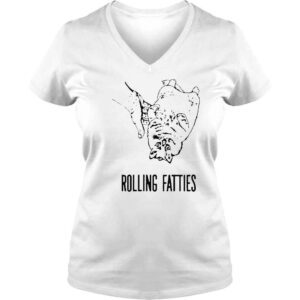 VLadies Rolling fatties cat shirt