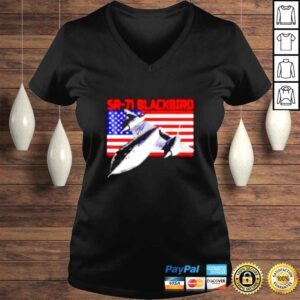 VLadies SR71 Blackbird American flag shirt