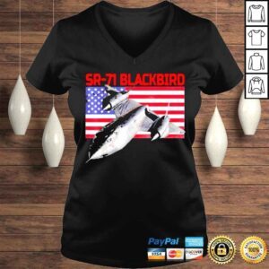 VLadies SR71 Blackbird In Action and Patriotic American Flag Shirt