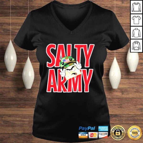 Salt Must Flow Store Salty Cracker Big Salty Army Shirt - Image 2