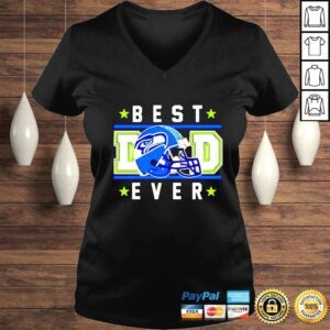 VLadies Seattle Seahawks Best Dad Ever Happy Fathers Day Stars shirt