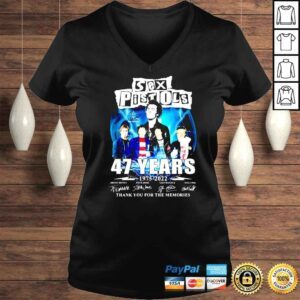 VLadies Sex Pistols 47 years 1975 2022 thank you for the memories shirt