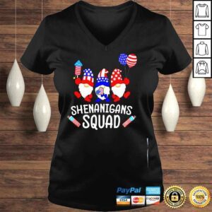 VLadies Shenanigans squad 4th of july gnomes usa independence day shirt