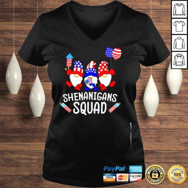 Shenanigans squad 4th of july gnomes usa independence day shirt - Image 2