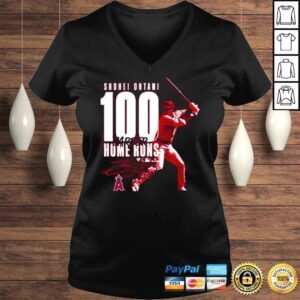 VLadies Shohei Ohtani 100th Career Home Run Shirt