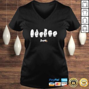 VLadies Sign Language Deaf Awareness Atlanta Braves Shirt