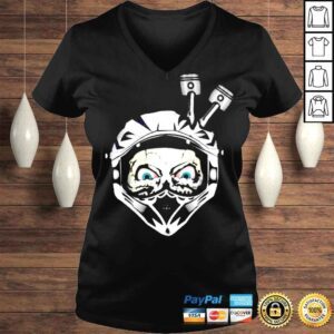 VLadies Skull Motorcycle Helmet Logo shirt