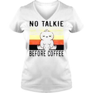 VLadies Sloth No Talkie Before Coffee Vintage T Shirt