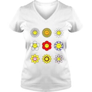 VLadies Smiley face flower all good times shirt