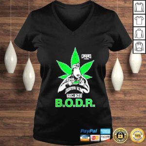 VLadies Snoop Dogg Bodr Crooks Green Weed shirt