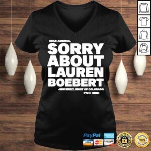 VLadies Sorry about lauren boebert shirt