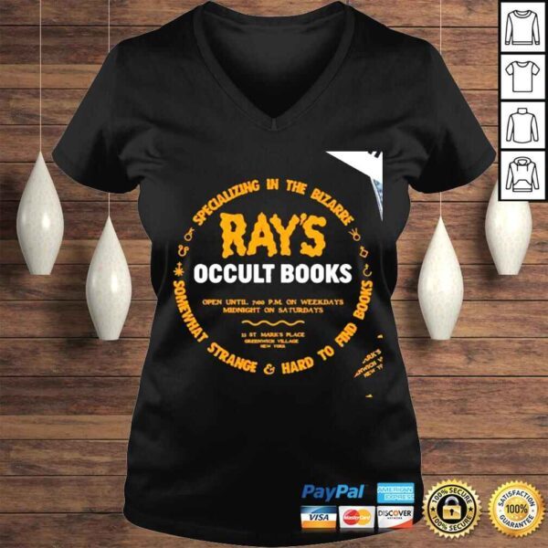 Specializing in the Bizarre somewhat strange hard to find books Rays Occult Books shirt - Image 2