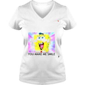 VLadies Spongebob you make me smile shirt