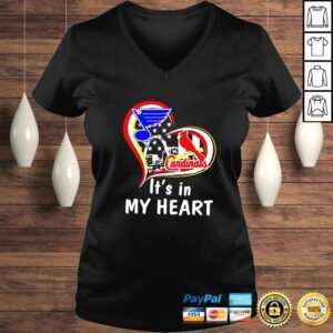 VLadies St Louis Blues St Louis Cardinals ItS In My Heart shirt