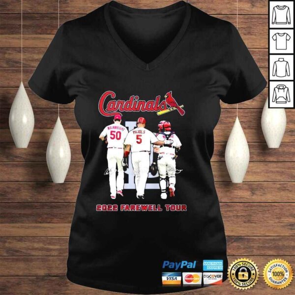 St Louis Cardinals Adam Wainwright Albert Pujols and Yadier Molina 2022 farewell tour signatures tshirt - Image 2