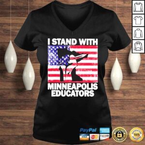 VLadies Stand With Minneapolis Educators American Flag shirt