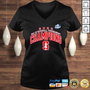 VLadies Stanford Cardinal 2022 PAC12 Baseball Conference Tournament Champions Tshirt