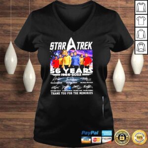 VLadies Star Trek 55th anniversary 19662022 thank you for the memories shirt