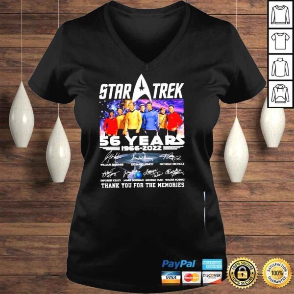 Star Trek 55th anniversary 19662022 thank you for the memories shirt - Image 2