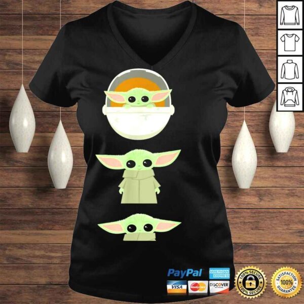 Star Wars The Mandalorian The Child Cartoon Poses T Shirt - Image 2