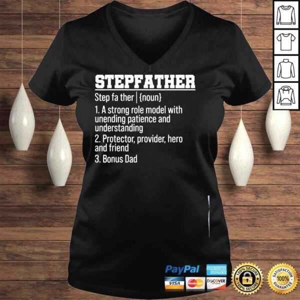 Stepfather noun definition fathers day stepdad fahter dad shirt - Image 2