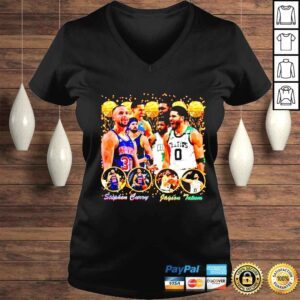 VLadies Stephen Curry X Jayson Tatum Golden State Warriors Vs Boston Celtics shirt