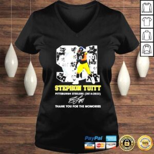 VLadies Stephon Tuitt Pittsburgh Steelers 20142022 thank you for the memories signature shirt