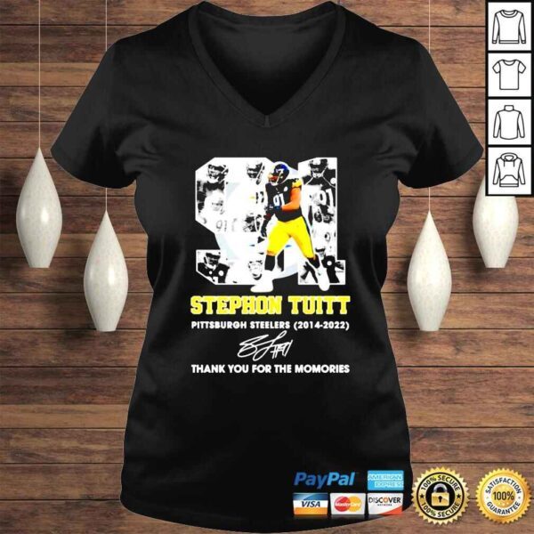 Stephon Tuitt Pittsburgh Steelers 20142022 thank you for the memories signature shirt - Image 2