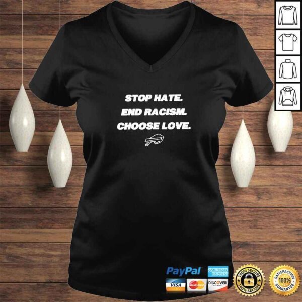 Stop Hate And Racism Choose love Buffalo Bills 2022 shirt - Image 2