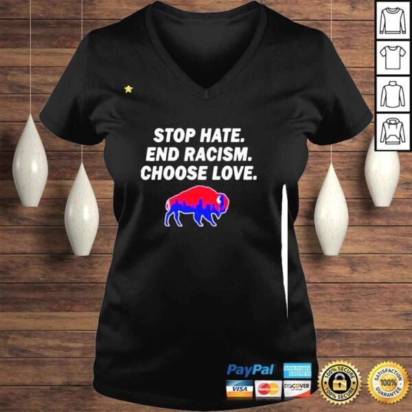 Stop Hate End Racism Choose Love 2022 Buffalo Bills shirt - Image 2