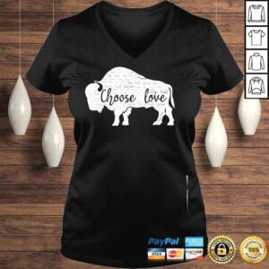 VLadies Stop hate end racism choose love pray for buffalo strong shirt 1