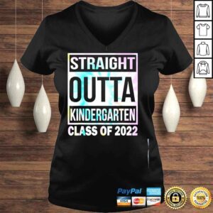 VLadies Straight outta kindergarten tie dye class of 2022 shirt