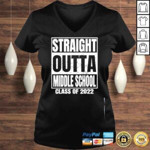 VLadies Straight outta middle school graduation class 2022 shirt