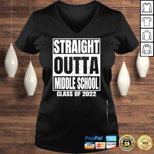 Straight outta middle school graduation class 2022 shirt - Image 2