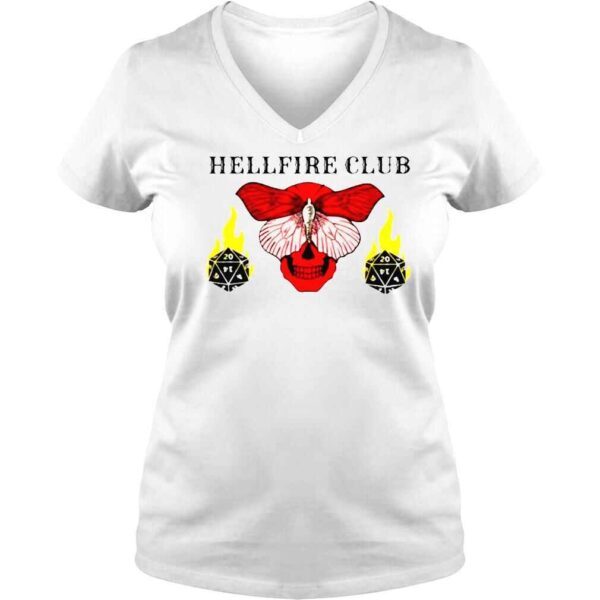 Stranger Things Hellfire Club Red Skull Butterfly shirt - Image 2